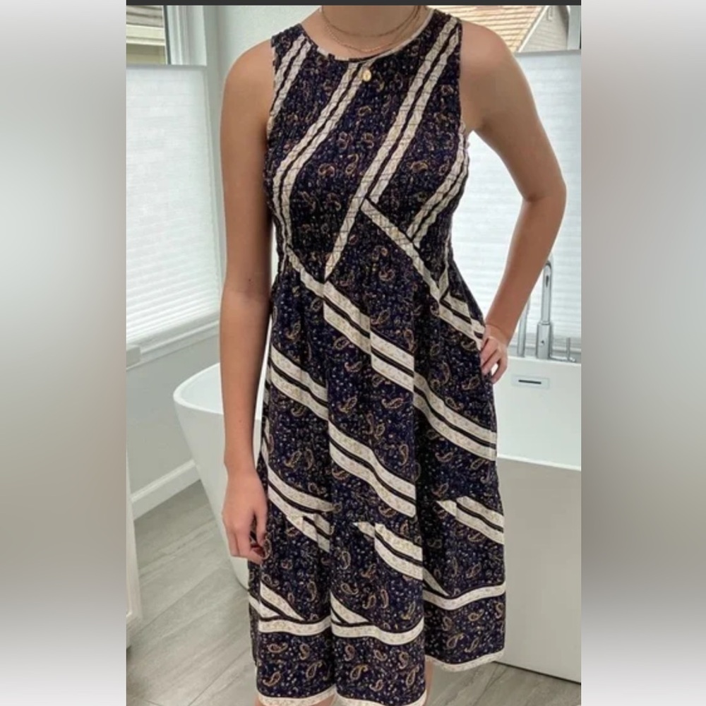 Club Monaco 100% Blue Silk Dress Size 0